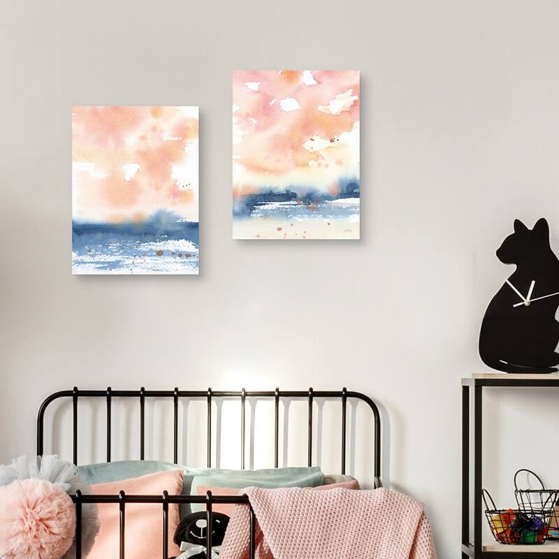 Sunrise Seascape I, Sunrise Seascape II by Katrina Pete Canvas Art Prints