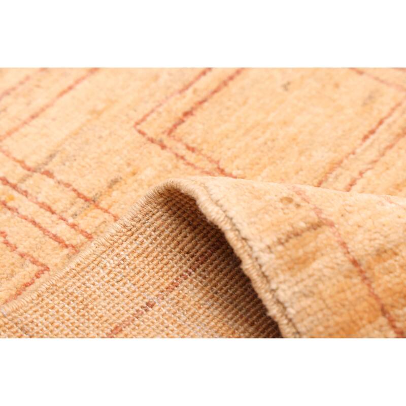 ECARPETGALLERY Hand-knotted Peshawar Ziegler Beige Wool Rug - 5'5 x 8'1