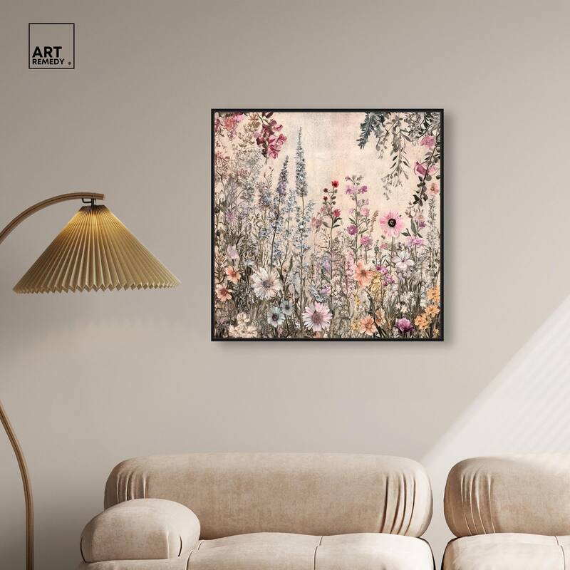 Chiffon Cosmos Canvas by Art Remedy