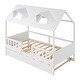 preview thumbnail 11 of 34, House Bed Wood Bed with Twin Size Trundle