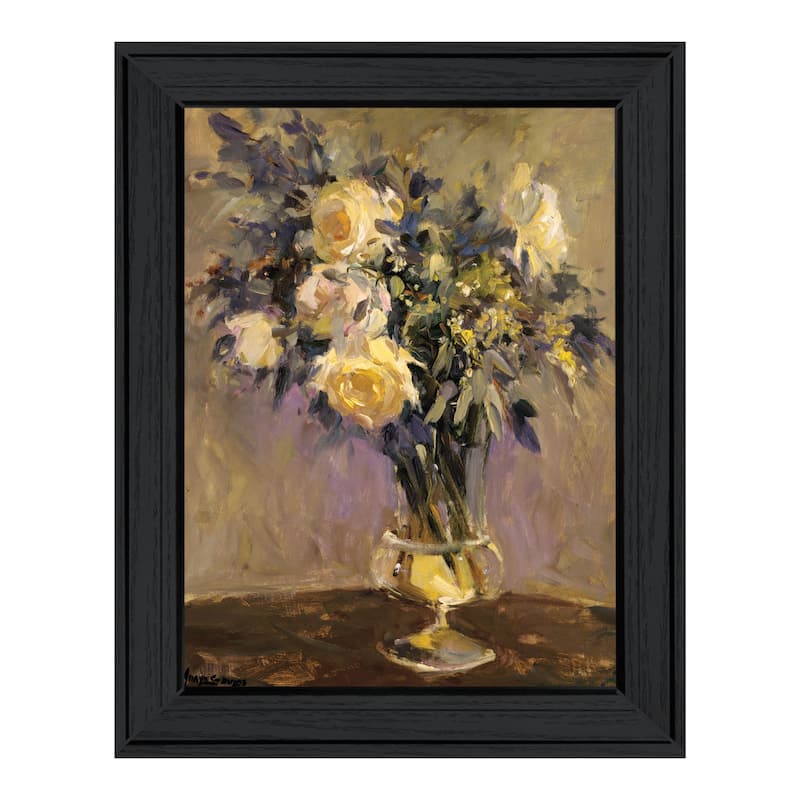 TrendyDecor4U "Evening Vase" Framed Print Wall Art - Charcoal