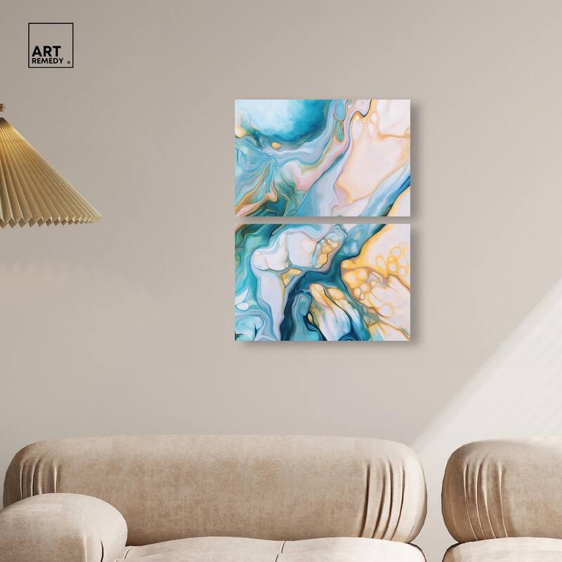 Visions Pastel III Canvas Set of 2 by Art Remedy, Gallery Wrapped