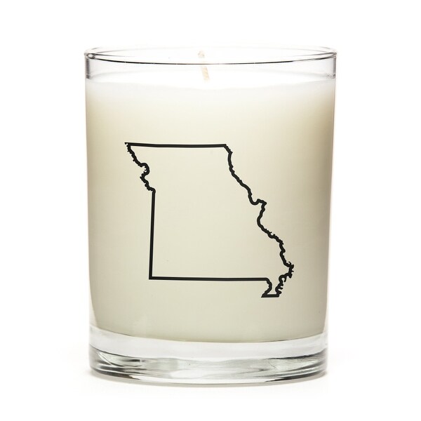 State Outline Candle, Premium Soy Wax, Missouri, Pine Balsam