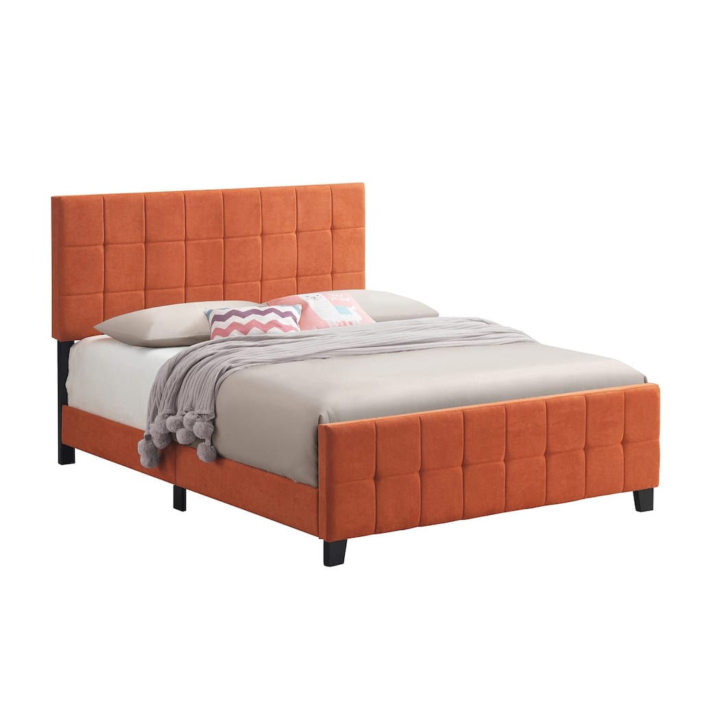 Fabric Upholstered Panel Bed