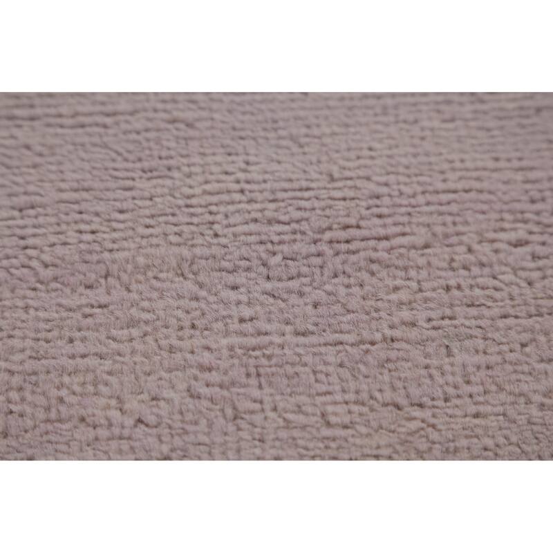 Hand Knotted Oriental 100% Wool Carpet Modern Solid Purples Gabbeh Runner Rug - 10' 0'' X 3' 3''
