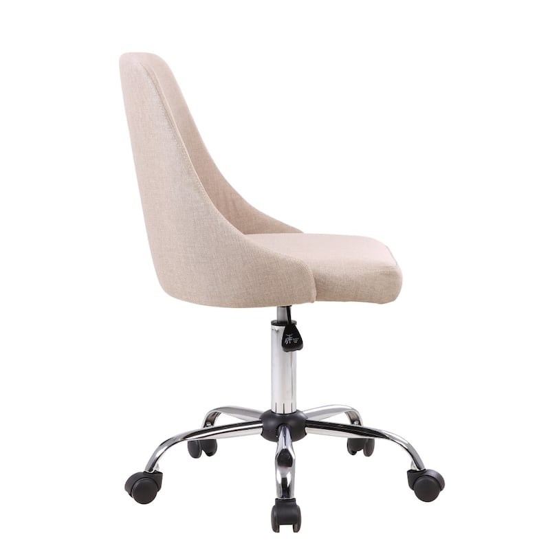 Porthos Home Roache Fabric Upholstered Office Chair with Chrome Base