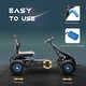 preview thumbnail 4 of 8, Adjustable Kids Pedal Go-Kart with Rubber Wheels, Handbrake & Reverse Gear - Blue