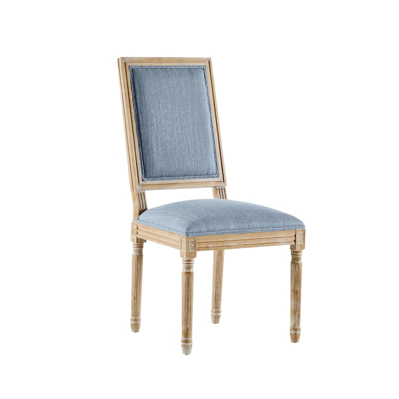 Dining Chairs with Upholstered Seats, Solid Rubberwood Frame, Set of 2