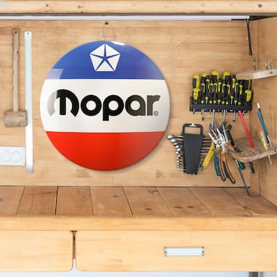 Mopar Dome Metal Sign - 15.5" - 15.75" H x 15.75" L x 2.25" D