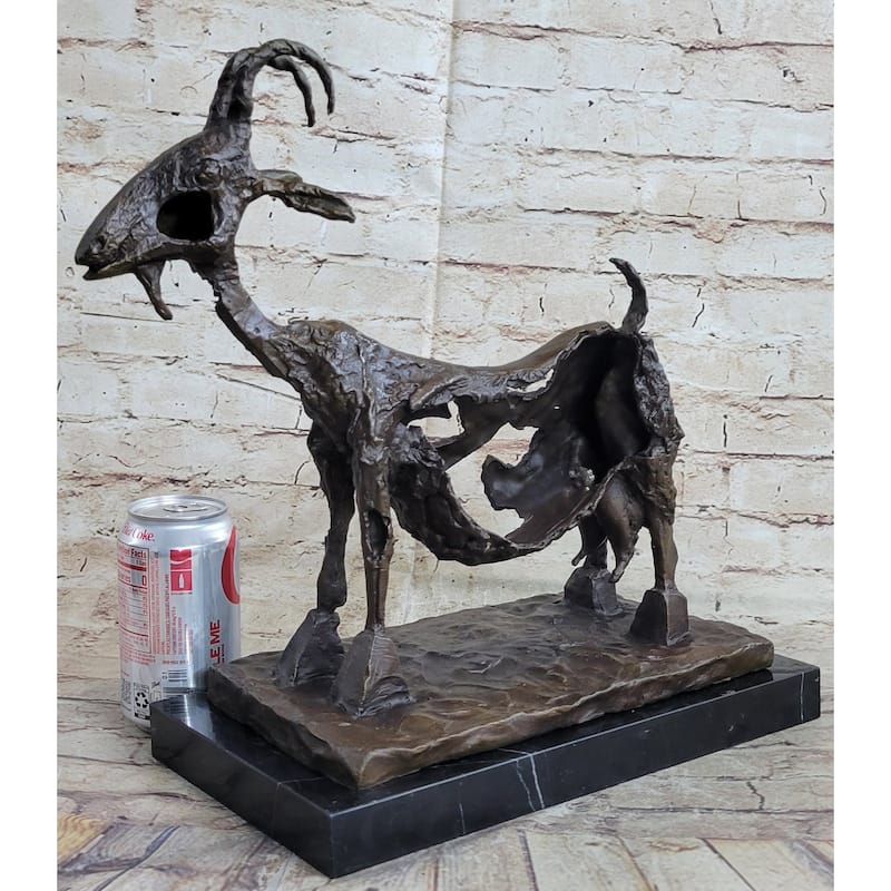 Pablo Pico She Goat 1952 Bronze Statue Sculpture Replica Figure Marble Base 14.5 Inches