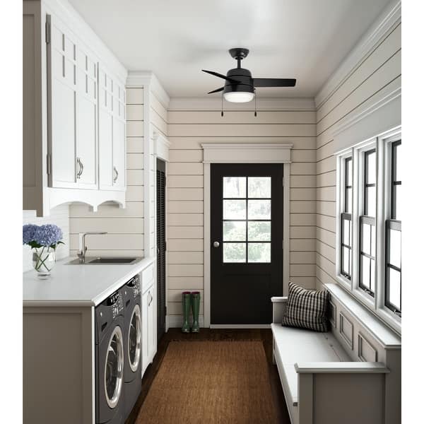 Hunter 36 Aker Ceiling Fan With Led Light Kit And Pull Chain Overstock 15615186 No matter what fixture you choose, consider replacing old incandescent light bulbs with led bulbs, which last longer and use less energy. hunter