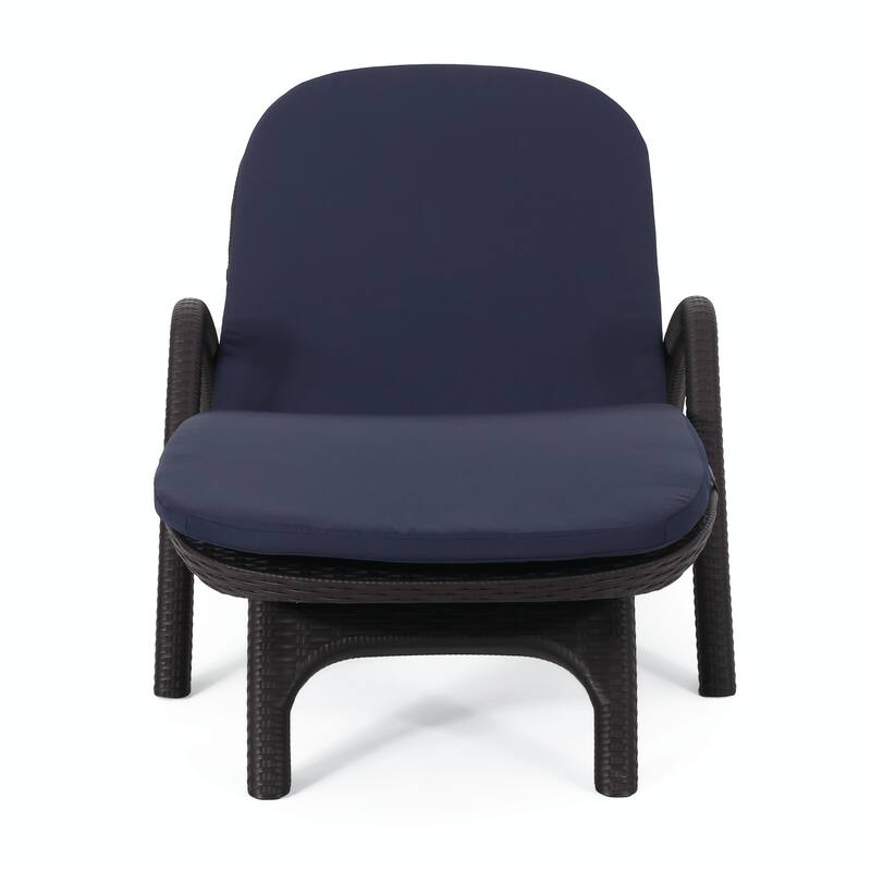 rgonomic Outdoor Chair with Wicker Texture - Durable, Comfortable Cushion, Stable Design