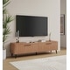 preview thumbnail 1 of 31, Manhattan Comfort Mid Century Modern Jodie 68.9 Inch TV Stand Brown
