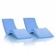 preview thumbnail 24 of 48, Aqua Outdoors In-Pool Chaise Lounge Chairs for 0-9 In. of Water - All Weather Resistant, No Plugs/Tools Needed - (Set of 2)