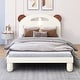 preview thumbnail 3 of 14, Cute Full/Twin Size Platform Bed with Bear Ears Headboard, LED Light, Solid Wood Construction, Easy Assembly