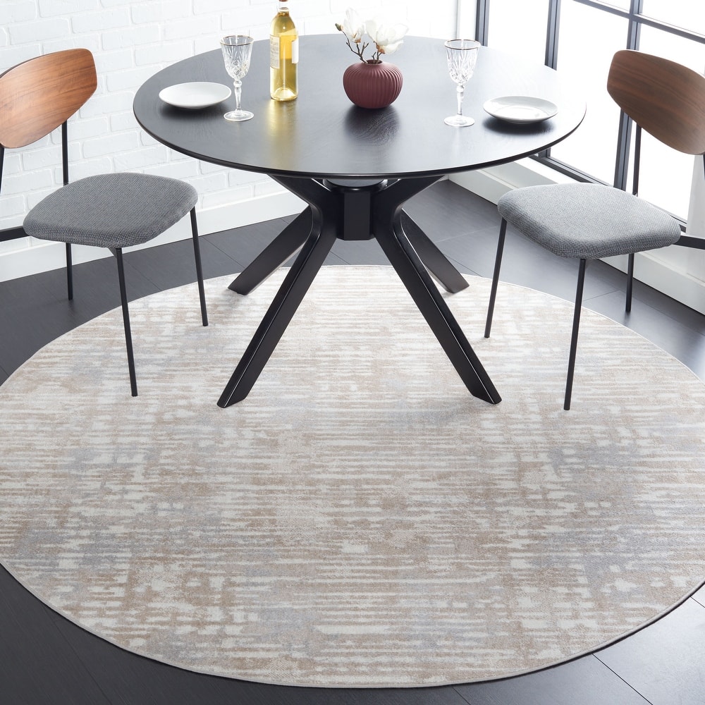 SAFAVIEH Bayside Machine Washable Neshka Modern Abstract Rug