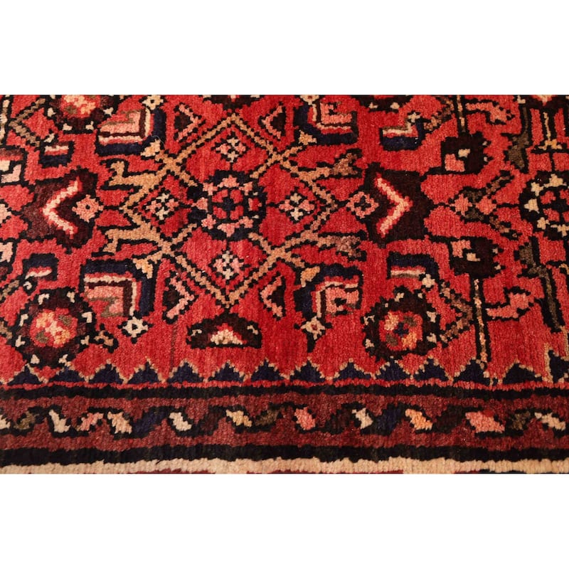 ECARPETGALLERY Hand-knotted Andelz Red Wool Rug - 3'4 x 10'2