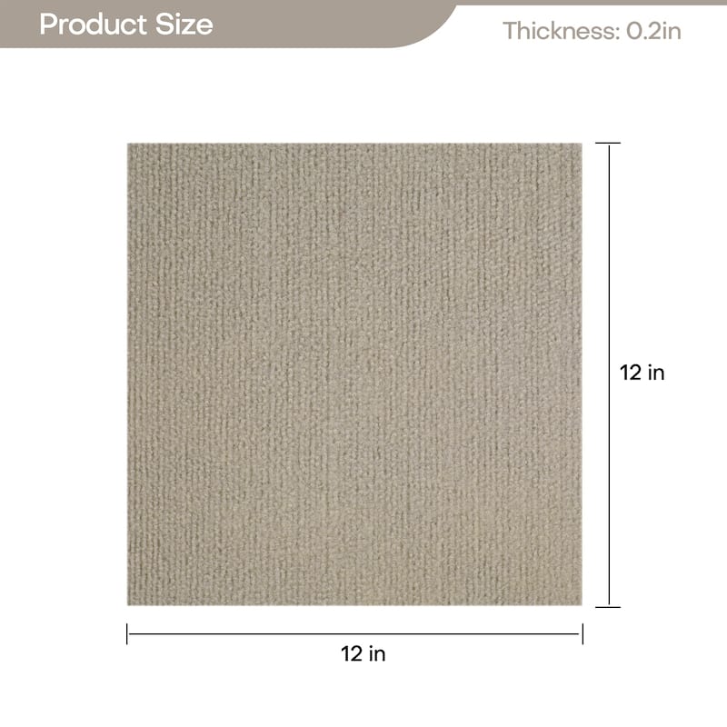 Self Adhesive Carpet Floor Tile Non-slip Floor Mat (12sqft - 12 Tiles)