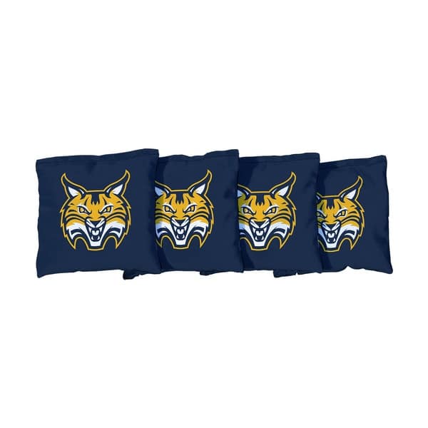 slide 2 of 3, Quinnipiac University Bobcats Blue Cornhole Bags All-Weather Resin Filled
