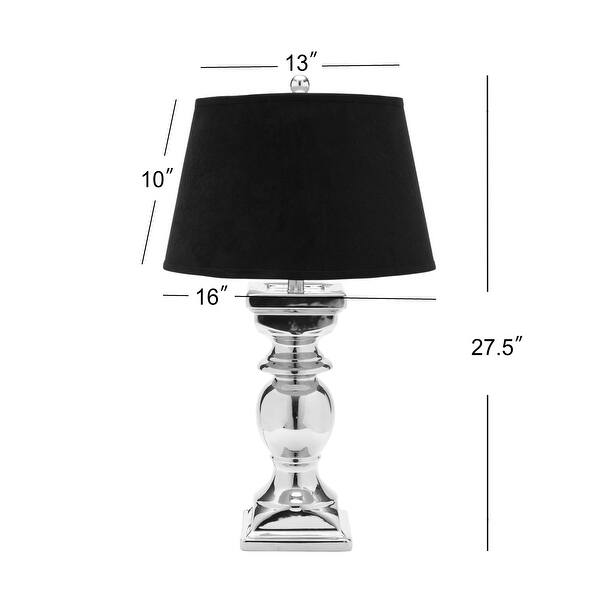 SAFAVIEH Lighting 28inch Elegance Black Velvet Table Lamp (Set of 2