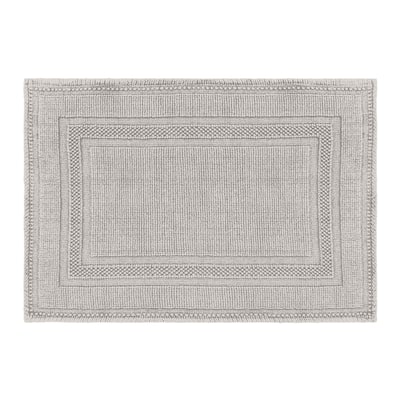 Jean Pierre Cotton Stonewash Racetrack 17 x 24 in. Bath Rug