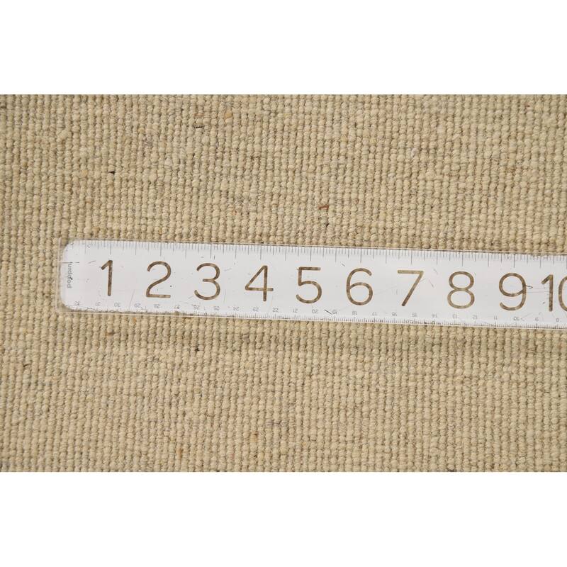 Gabbeh Modern Foyer Rug Accent Beige Hand-Knotted Wool Carpet - 2'7"x 4'0"