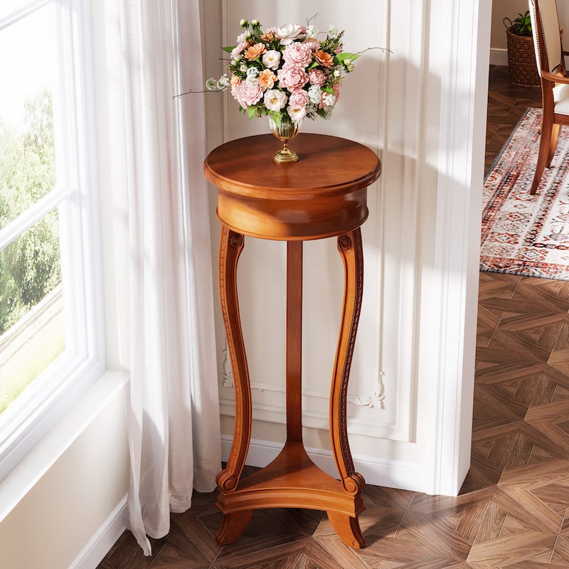 2-Tier Round Flower Pot Stand, Plant Table Potted Holder Rack