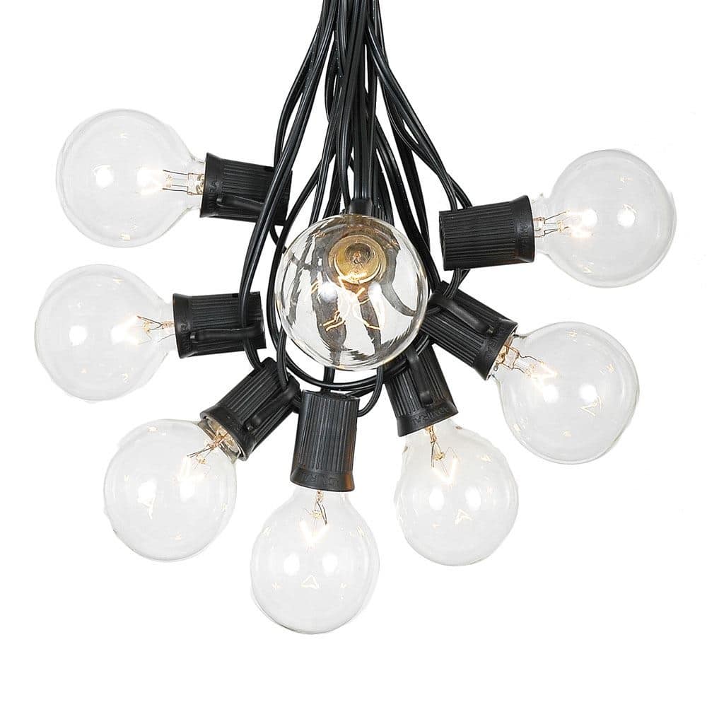 25 Foot G50 Outdoor Globe Patio String Lights - Set of 25 G50 Globe Bulbs