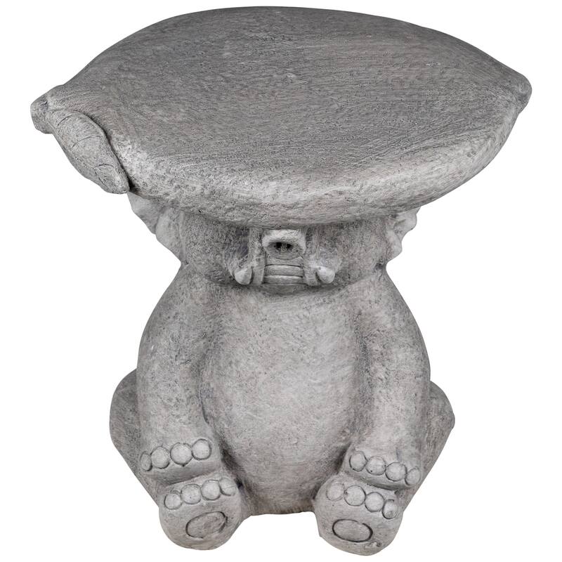 Elephant Outdoor Garden Plant Stand - 12.25" - Gray