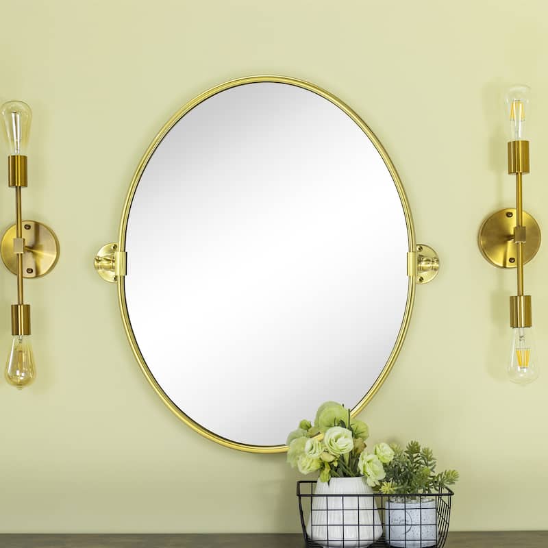 Luecinda Oval Metal Wall Mirror