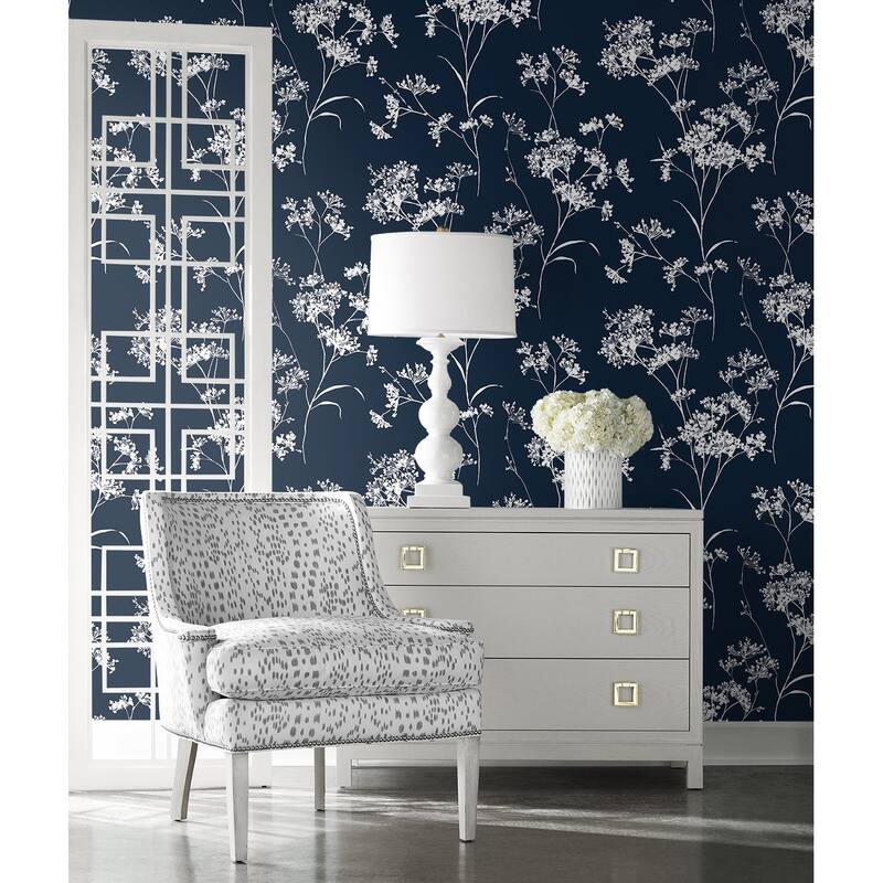 Luxe Haven Floral Mist Peel and Stick Wallpaper