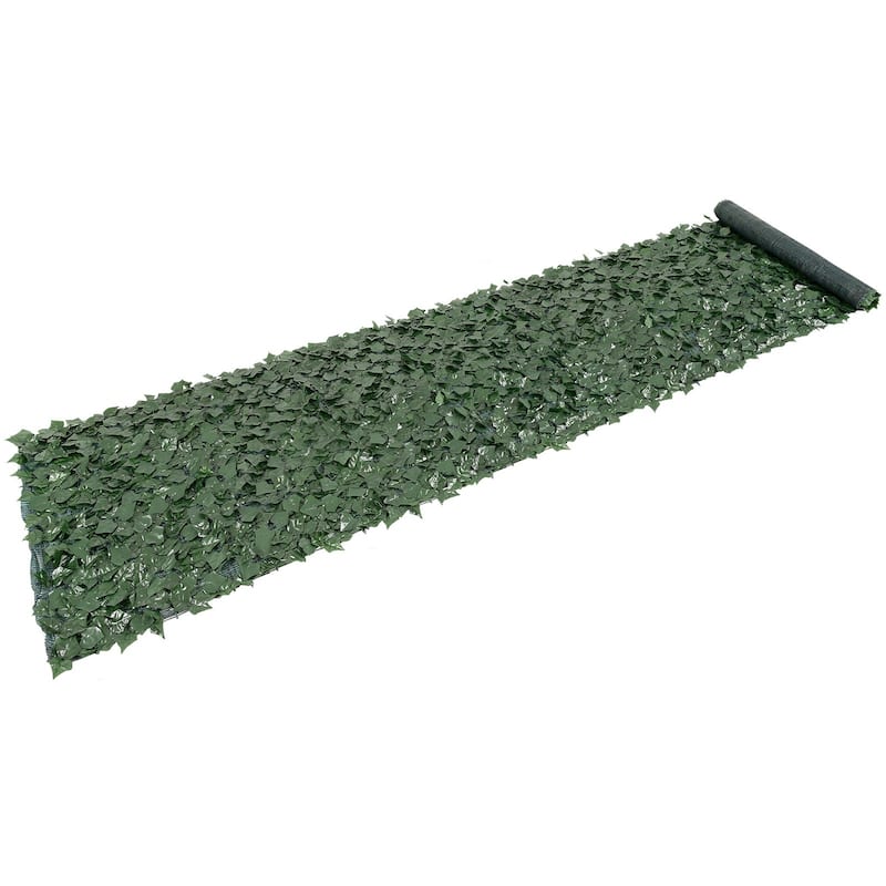 Green Silk Ivy Privacy Fence, PE Backed and UV-Resistant Decor