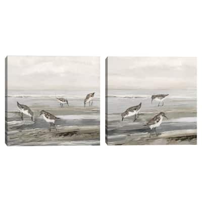 Evening Beach I, Evening Beach II by Sally Swatland Canvas Art Prints