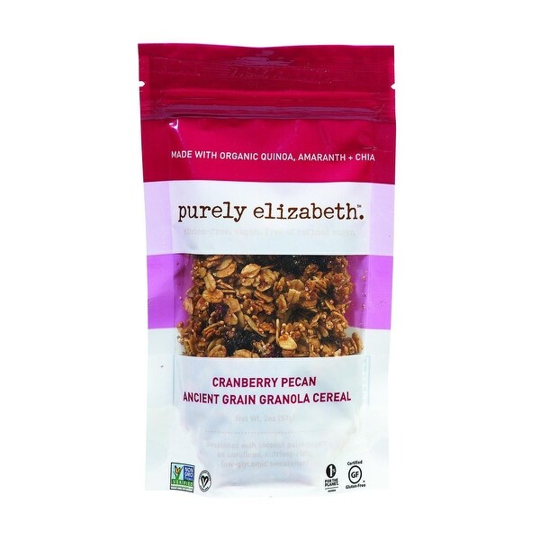 Purely Elizabeth Ancient Grain Granola Cereal - Cranberry Pecan - 2 oz - Case of 8