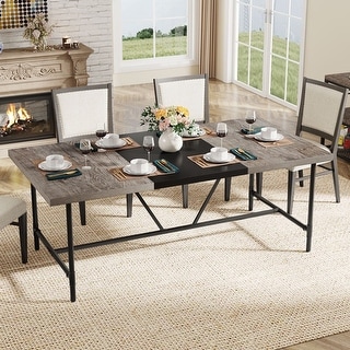 71 inch Rectangular Dining Table for 6-8 Kitchen Dining Room Table ...
