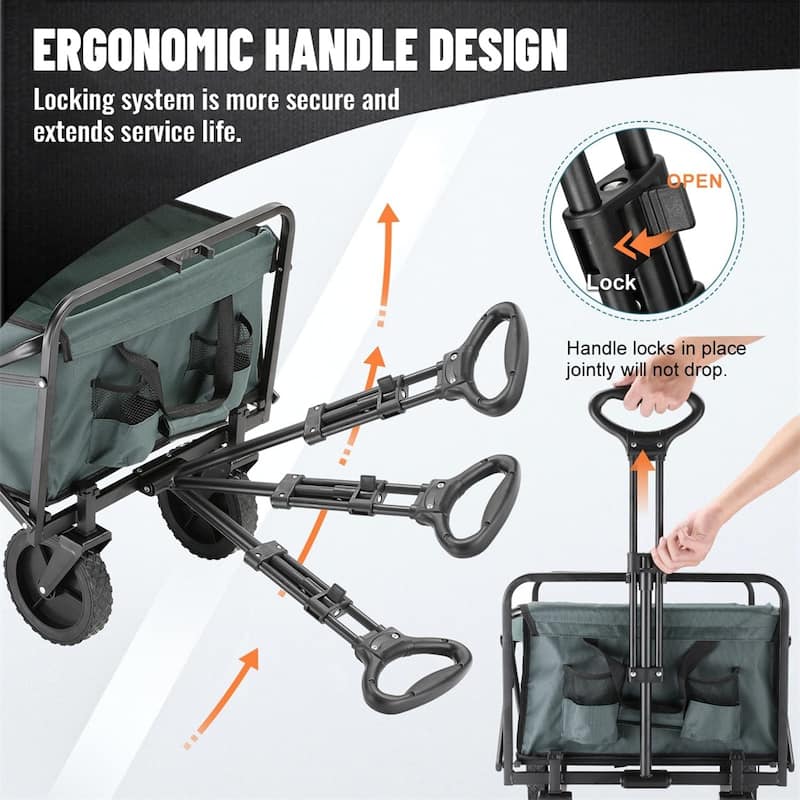 Folding Campers Big Large Capacity Folding Cart Wagon Cart