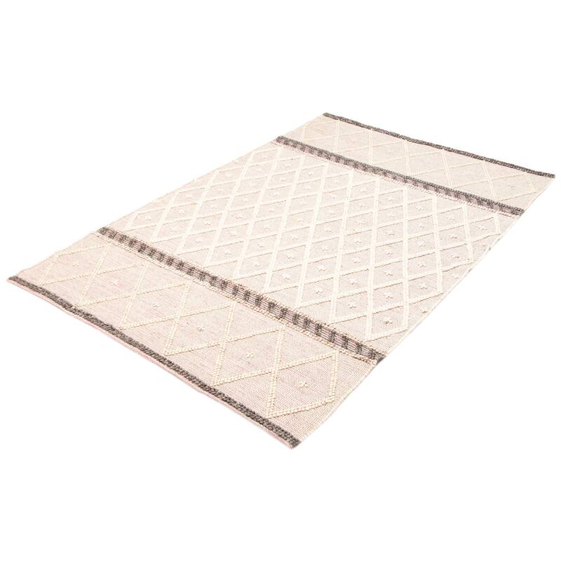 ECARPETGALLERY Braid weave Sienna Cream Wool Rug - 6'1 x 9'4