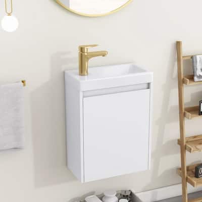 16-Inch Bathroom Vanity Cabinet with Soft-Close Doors - Easy Assembly