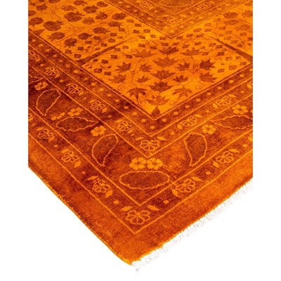 Fine Vibrance, One-of-a-Kind Hand-Knotted Area Rug - Gold, 8' 3" x 10' 3" - 8' 3" x 10' 3"