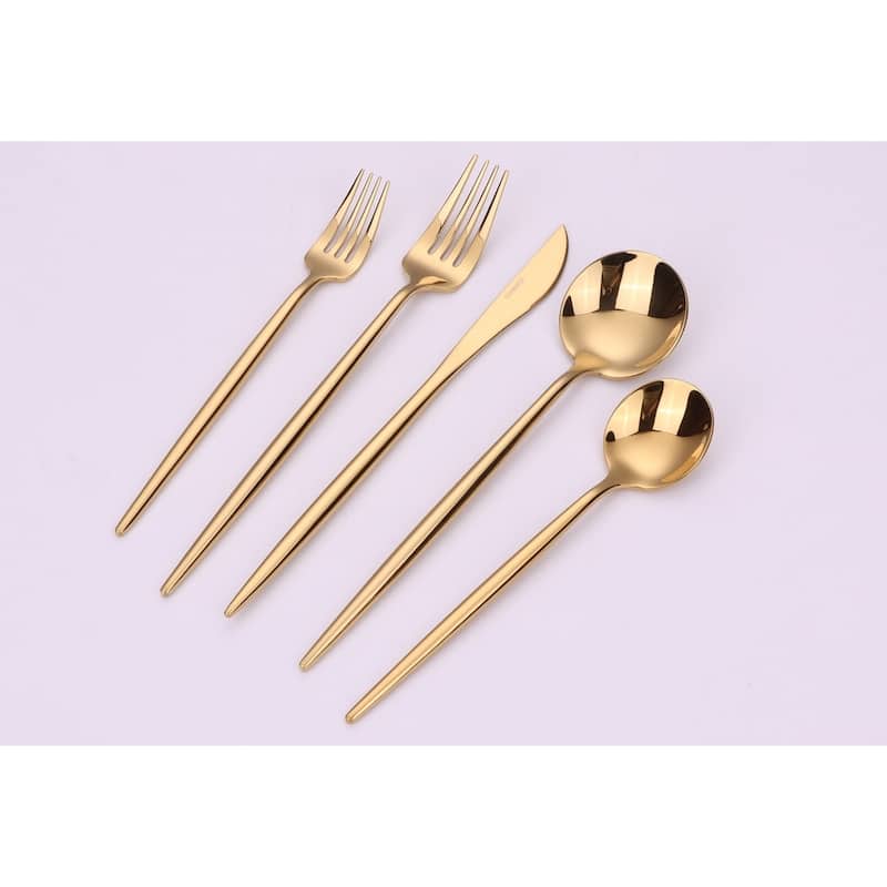 20 Pc Flatware Set Gold - Service For 4 - 20 Pc