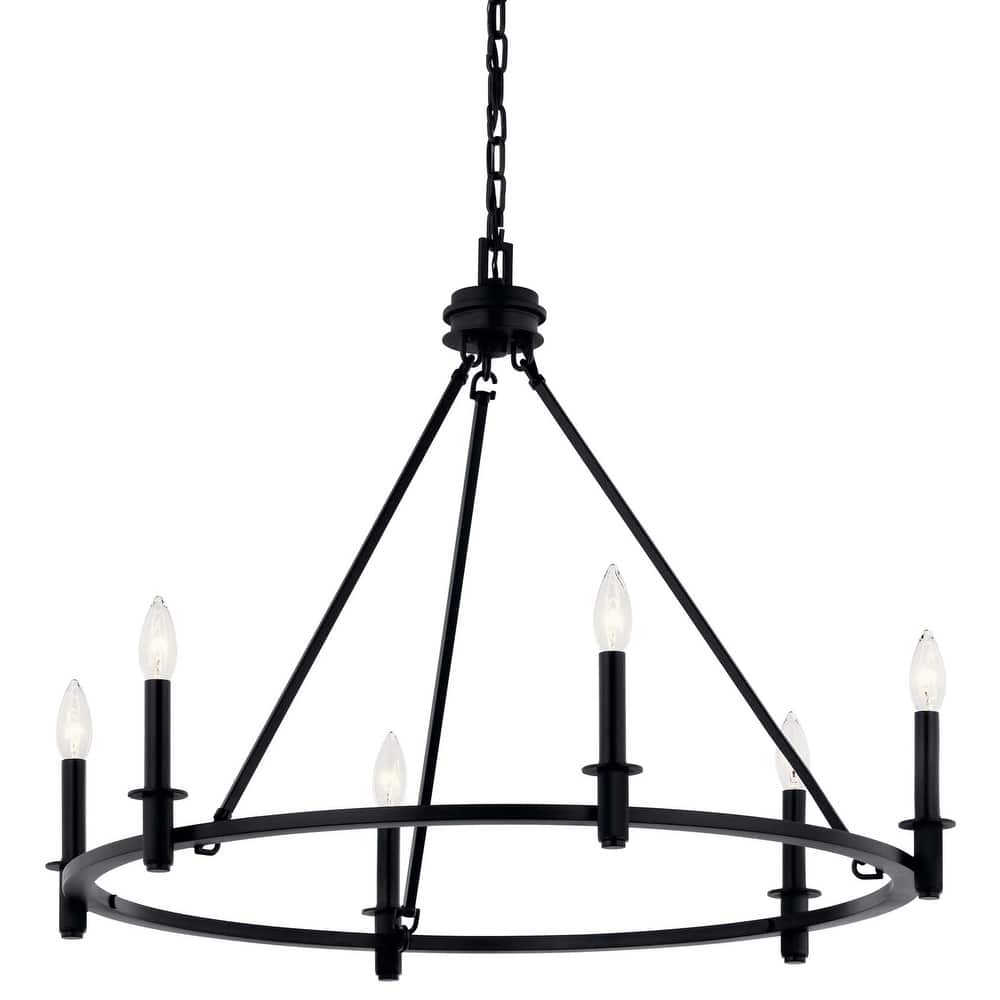 Kichler 52705 Carrick 6 Light 33" Wide Taper Candle Ring Chandelier