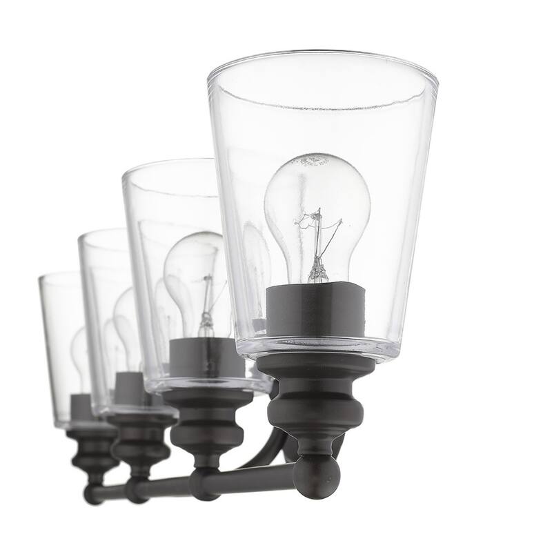 Modern Clear Glass Shade Wall Sconce with Swing Arm for Home Lighting