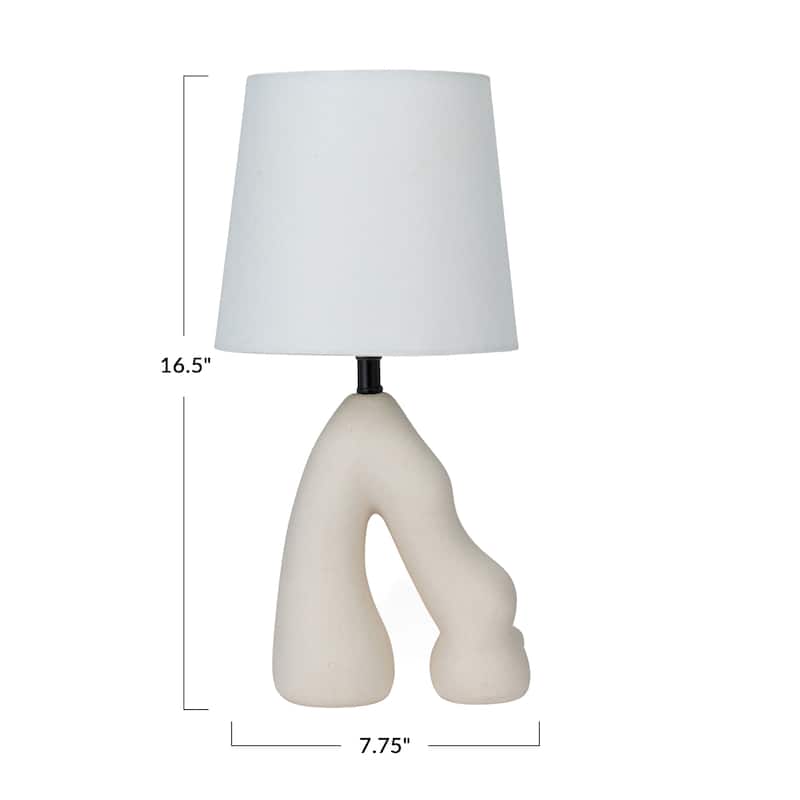 Ceramic Table Lamp with Volcano Finish - 8.3"L x 7.9"W x 16.5"H