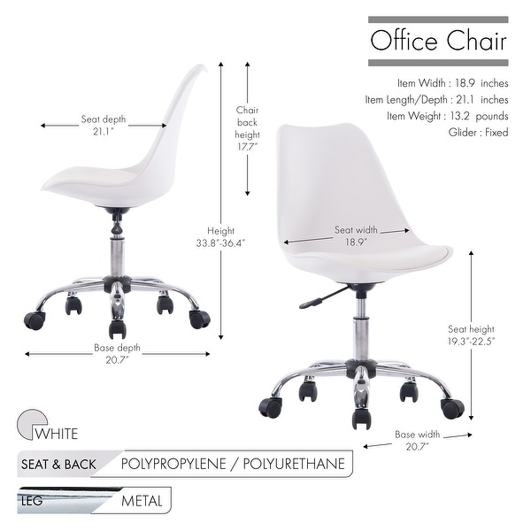 Porthos Home Teresa Adjustable Office Chair