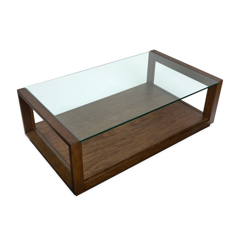 Magnussen Home Sebastian Cinnamon Rectangular Cocktail Table with Casters - 52''W x 30''D x 17''H