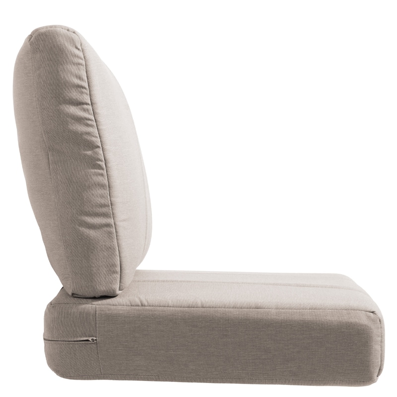 Gymojoy 24"x24"x6" Patio Thick Cushions & Pillows Set - Channel-Tufted Design Deep Seat Water & Fade Resistant Cushion Set