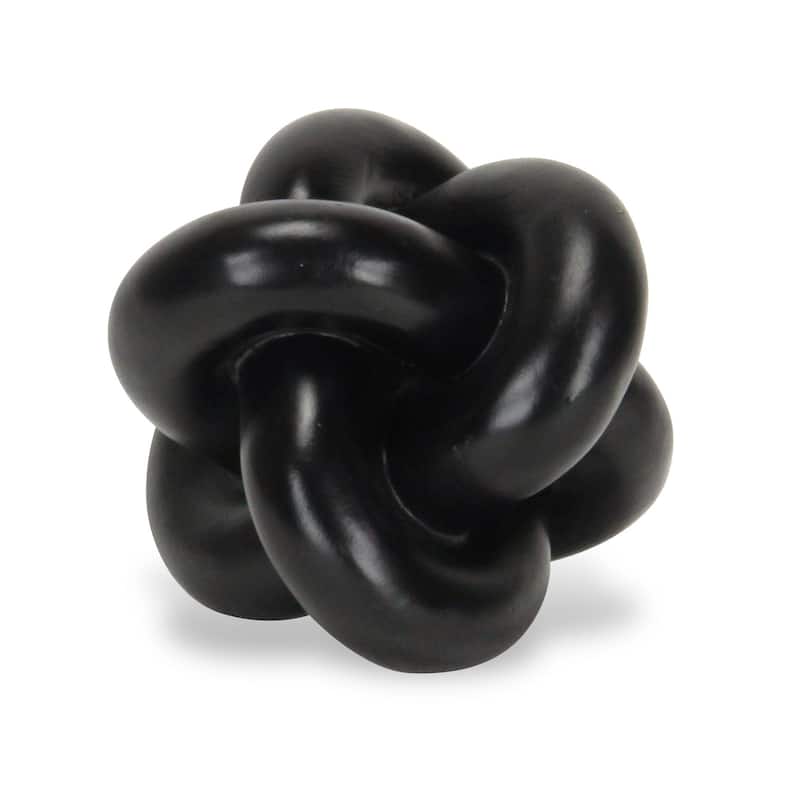 Minyoro Black Resin Chain Knot Sculpture