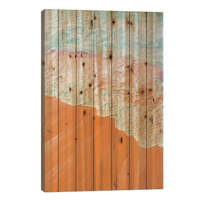 Coral Shore Print On Wood by 83 Oranges - Multi-Color