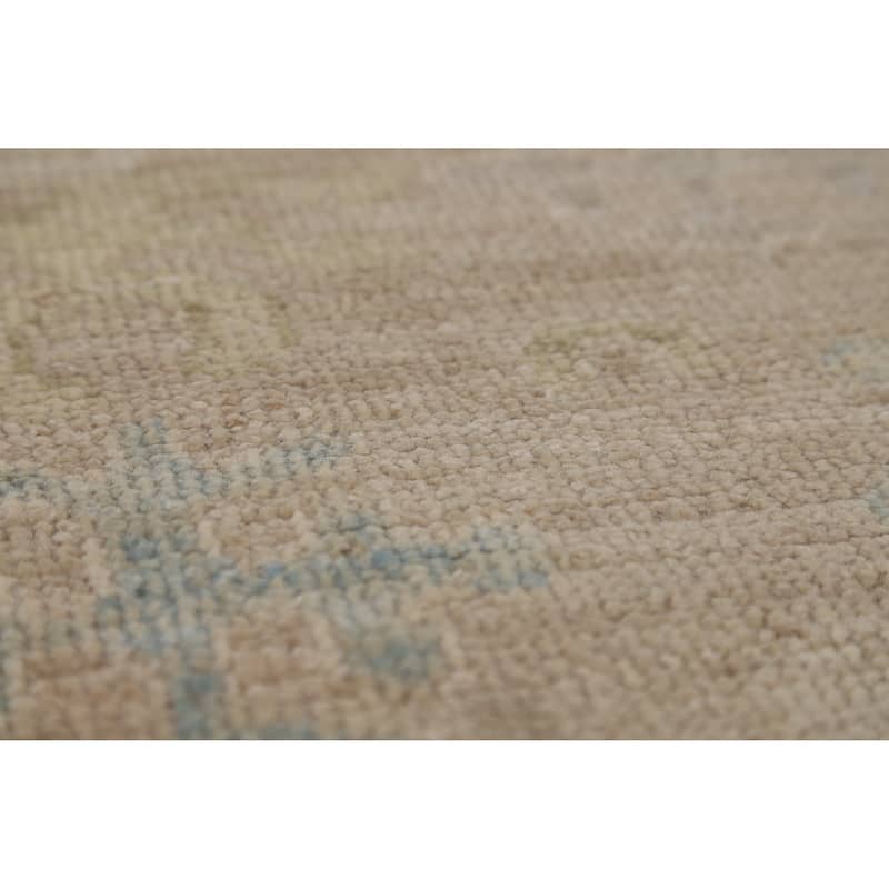 Vegetable Dye Oushak Turkish Rug Handmade Living Room Wool Carpet - 8'0"x 10'1"