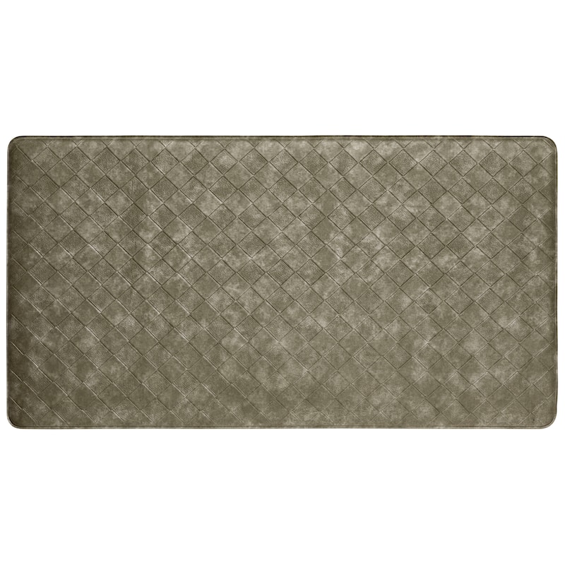Home Dynamix Trenton Solace Traditional Diamond Textured Kitchen Mat - 17"x39" - Two Tone Sage